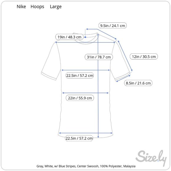 Nike Hoops Shirt Mens Large V Neck Jersey Warm Up Basketball Gray Center Swoosh - Picture 2 of 12